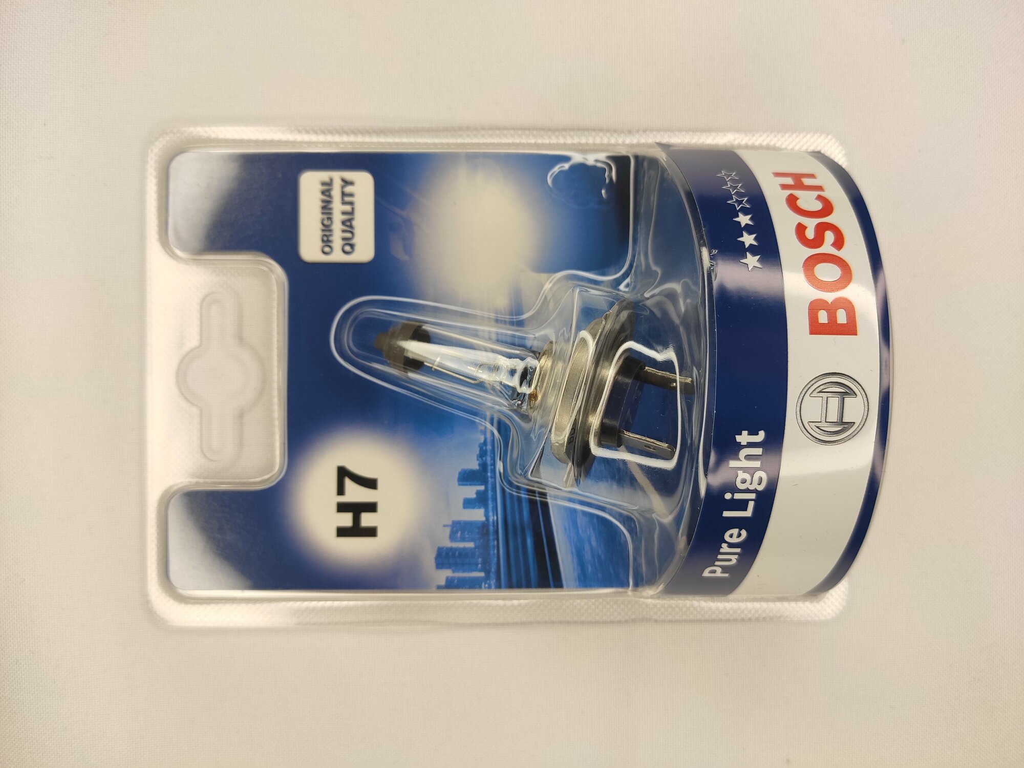 Лампа автомобильная галогенная BOSCH Pure Light H7 12V 55W PX26d 3200K 1987301012