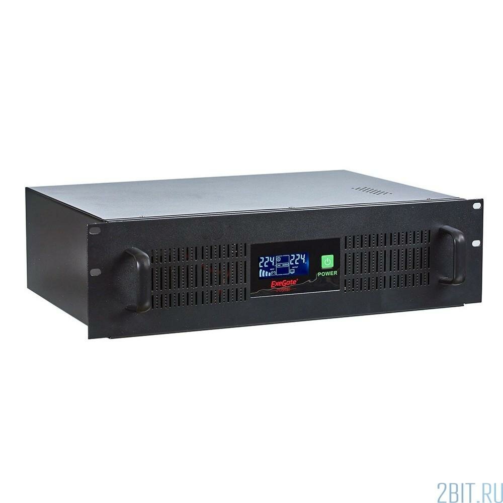 Источник бесперебойного питания ExeGate ServerRM UNL-1500. LCD. AVR. С13. RJ. USB.3U <1500VA/900W, LCD, AVR, 4*C13, RJ45/11, USB, 3U>