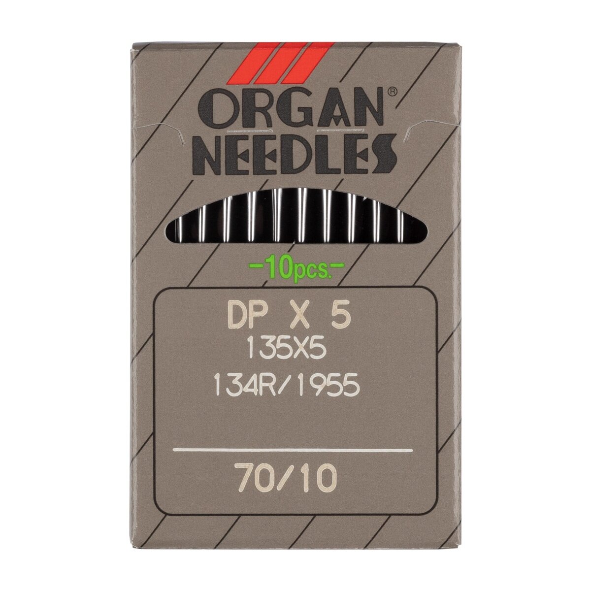 Иглы ORGAN DPх134, DPх5, для промышленных швейных машин, №070, 10 шт