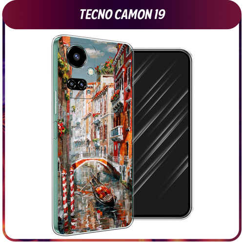 Силиконовый чехол на Tecno Camon 19/19 Pro 4G / Текно Камон 19/19 Про 4G Нарисованная Венеция силиконовый чехол на tecno camon 19 19 pro 4g текно камон 19 19 про 4g котики прозрачный