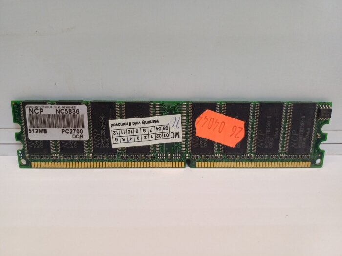 Оперативная память DDR1 512Mb PC2700 NCP NC5836