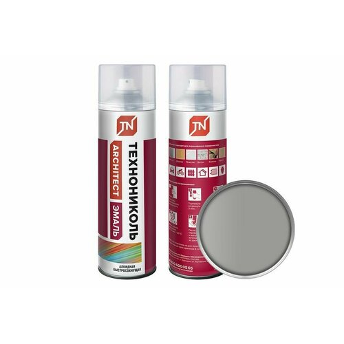 Эмаль аэрозольная технониколь быстросохнущая серая RAL 7040 520 мл 380₽