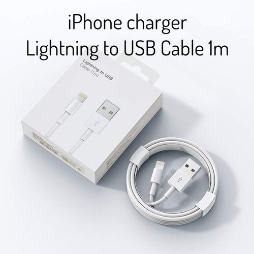Зарядный кабель (1 метр) USB Lightning на Apple iPhone, iPad, AirPods / Провод ЮСБ Лайтнинг для зарядки телефона Эпл Айфон, Айпад, Аирподс / Белый