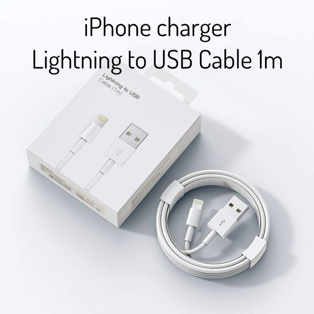 Зарядный кабель (1 метр) USB Lightning на Apple iPhone iPad AirPods / Провод ЮСБ Лайтнинг для зарядки телефона Эпл Айфон Айпад Аирподс / Белый