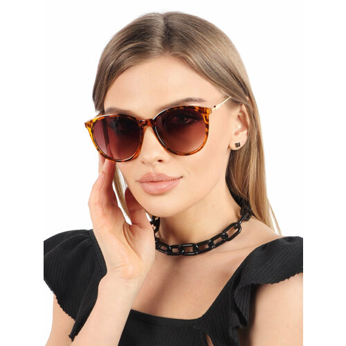 Солнцезащитные очки Pretty Mania желтый коричневый 790₽