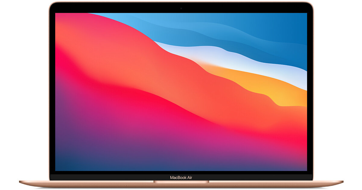 Ноутбук Apple MacBook Air 13 2020 2560x1600, Apple M1 3.2 ГГц, RAM 8 ГБ, DDR4, SSD 256 ГБ Gold (MGND3)