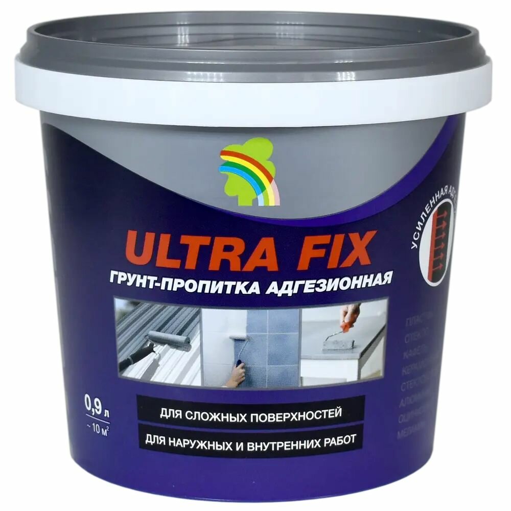 фото Грунт-пропитка адгезионная Ultra Fix прозрачный 0.9 л