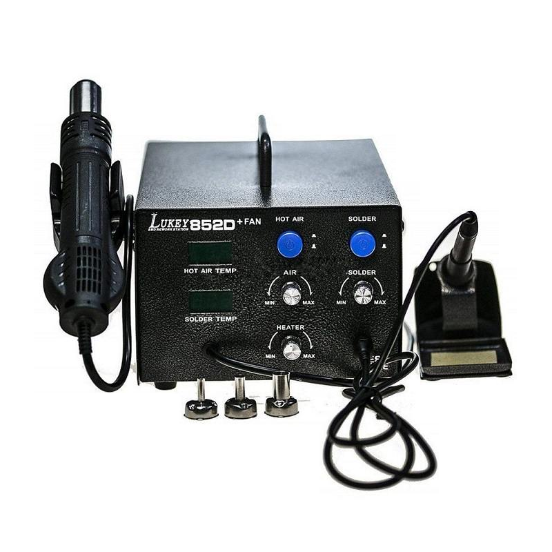 Цифровая термовоздушная паяльная станция Lukey 852D+FAN, 350 Вт