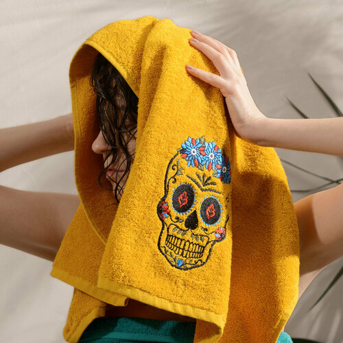 Полотенце махровое 50х90 см Los Muertos Moroshka цвет Желтый 1670₽