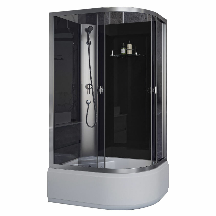 Душевая кабина Niagara Eco 80х110 E110/80/40L/TN/BK левая