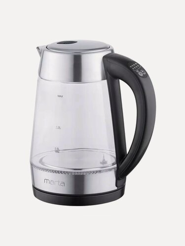 Изображение товара Электрический чайник MARTA MT-4611 черный с контролем температур, умный 1.8 л