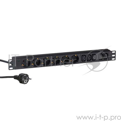 Exegate Ex280869rus Блок розеток ExeGate ServerPro PDU-19H011 Al-5C136S-EU25 191U алюм 5C13 6S 2854₽