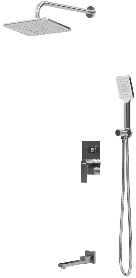 Душевой комплект Grossman Classic 501. K35.04.100 290x190 мм со смесителем хром