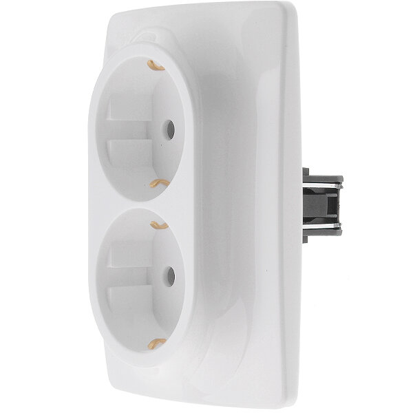 Розетка ЭРА 12 2x2P E Schuko 16A 250V винтовой зажим - фото №3