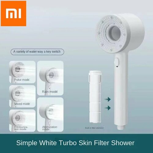Насадка для душа Xiaomi Mijia 5 режимов white Showerhead 1038₽