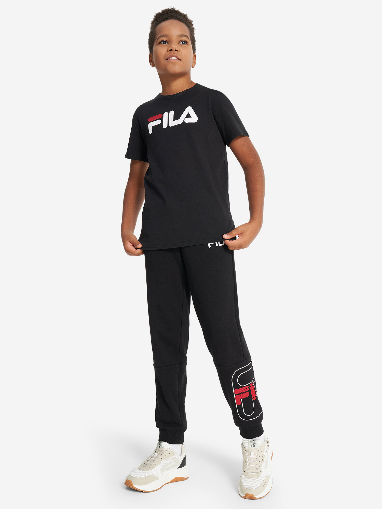 Футболка Fila, размер 158-164, черный — фото 1