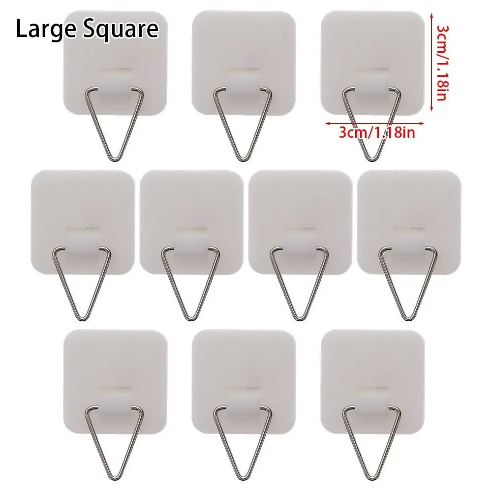 Настенные крючки для тарелок белый пластик 10 шт. Белый large square