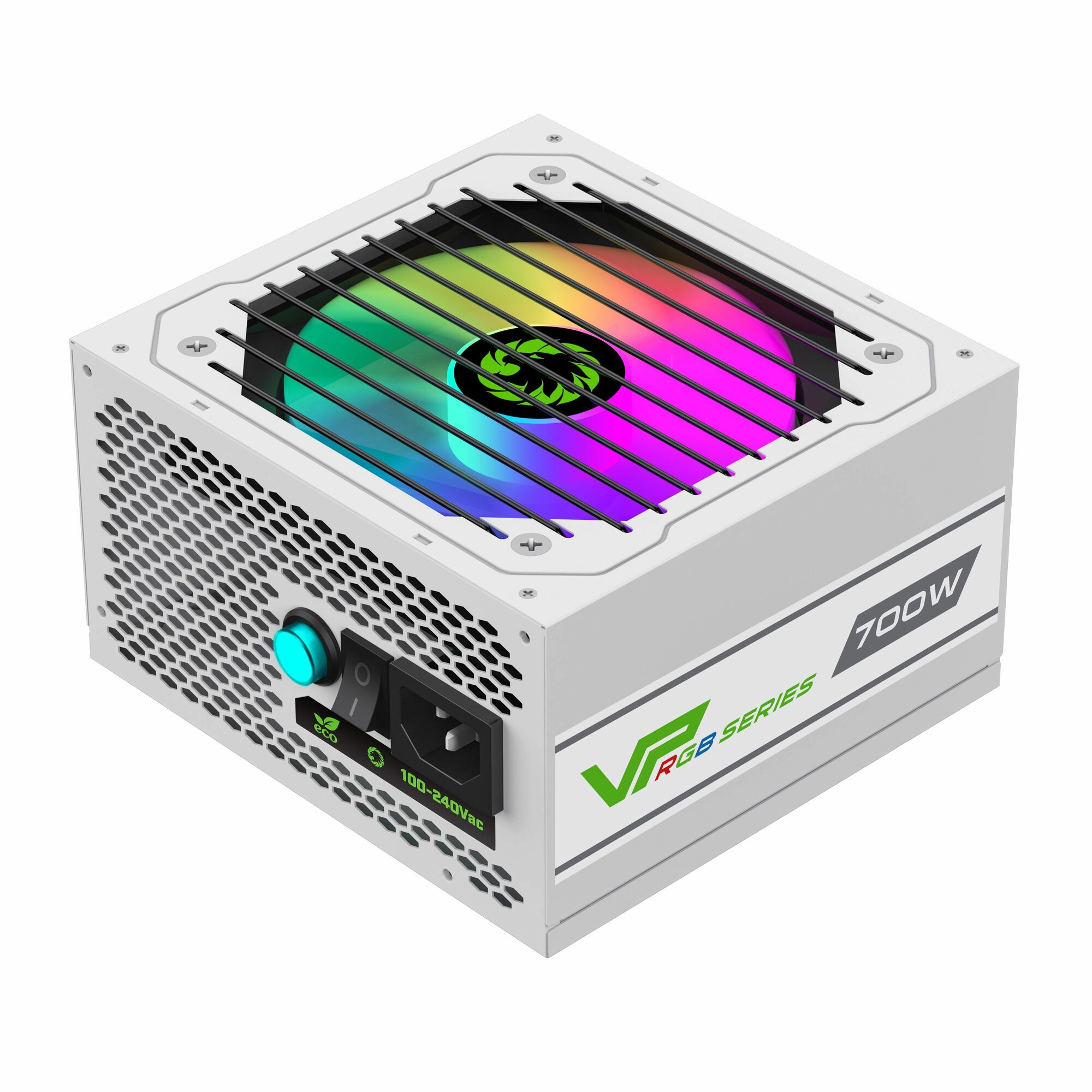 Блок питания для ПК 700W Белый 80+ Bronze GameMax VP-700-RGB-White 120мм 20+4pin 4+4pin(CPU) 2*6+2pin(PCI-E) 5*SATA 3*MOLEX — фото 1