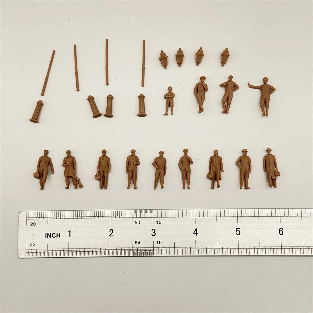 Фигурки гражданские 1/72 масштаба World War II 13 шт, Коричневый, Унисекс