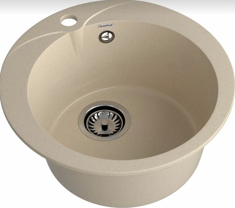 Мойка каменная GRANFEST Rondo R-480 кашемир круглая