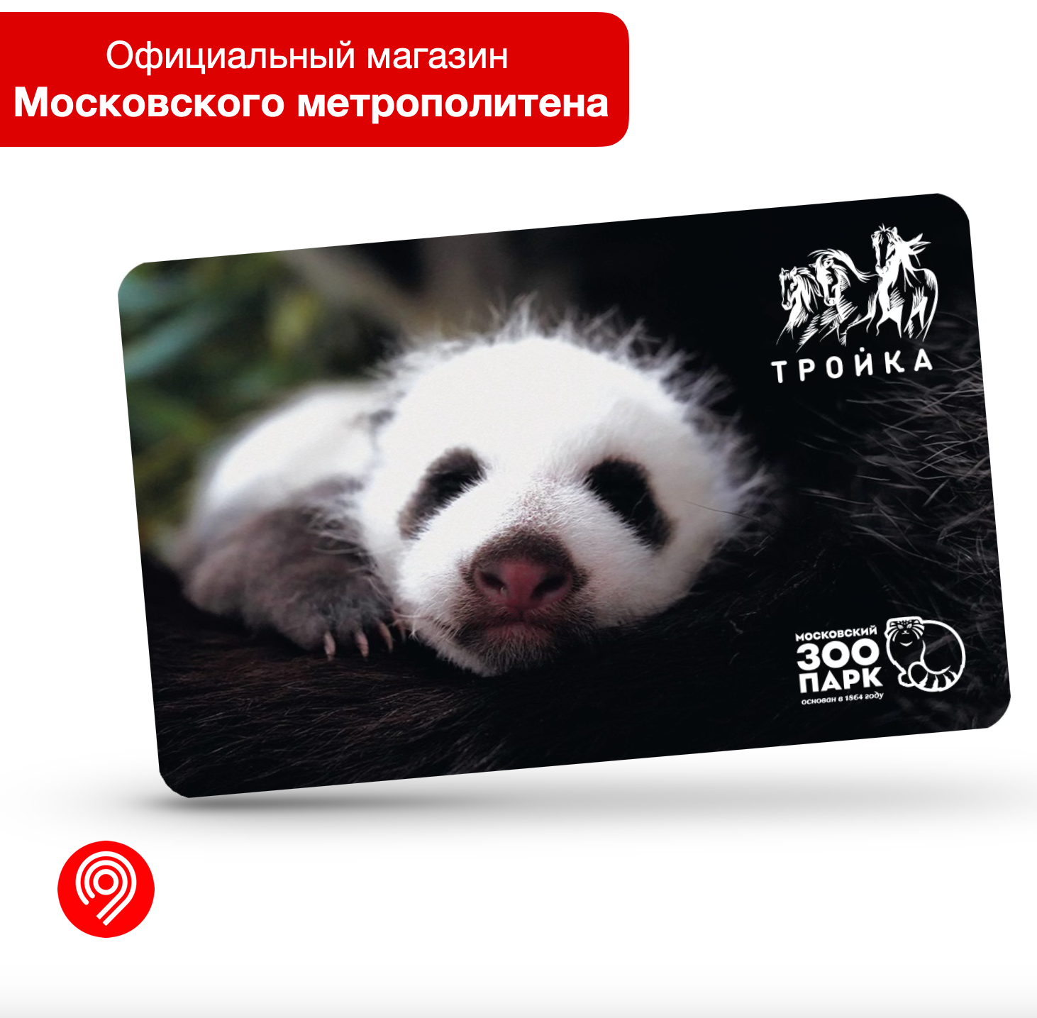 Коллекционная транспортная карта "Тройка" Московский зоопарк - Панда Катюша (2)