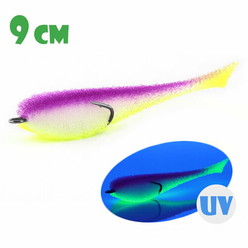 Поролоновая Рыбка Мормыш с Открытым Двойником 9cm #05 (3 шт.)