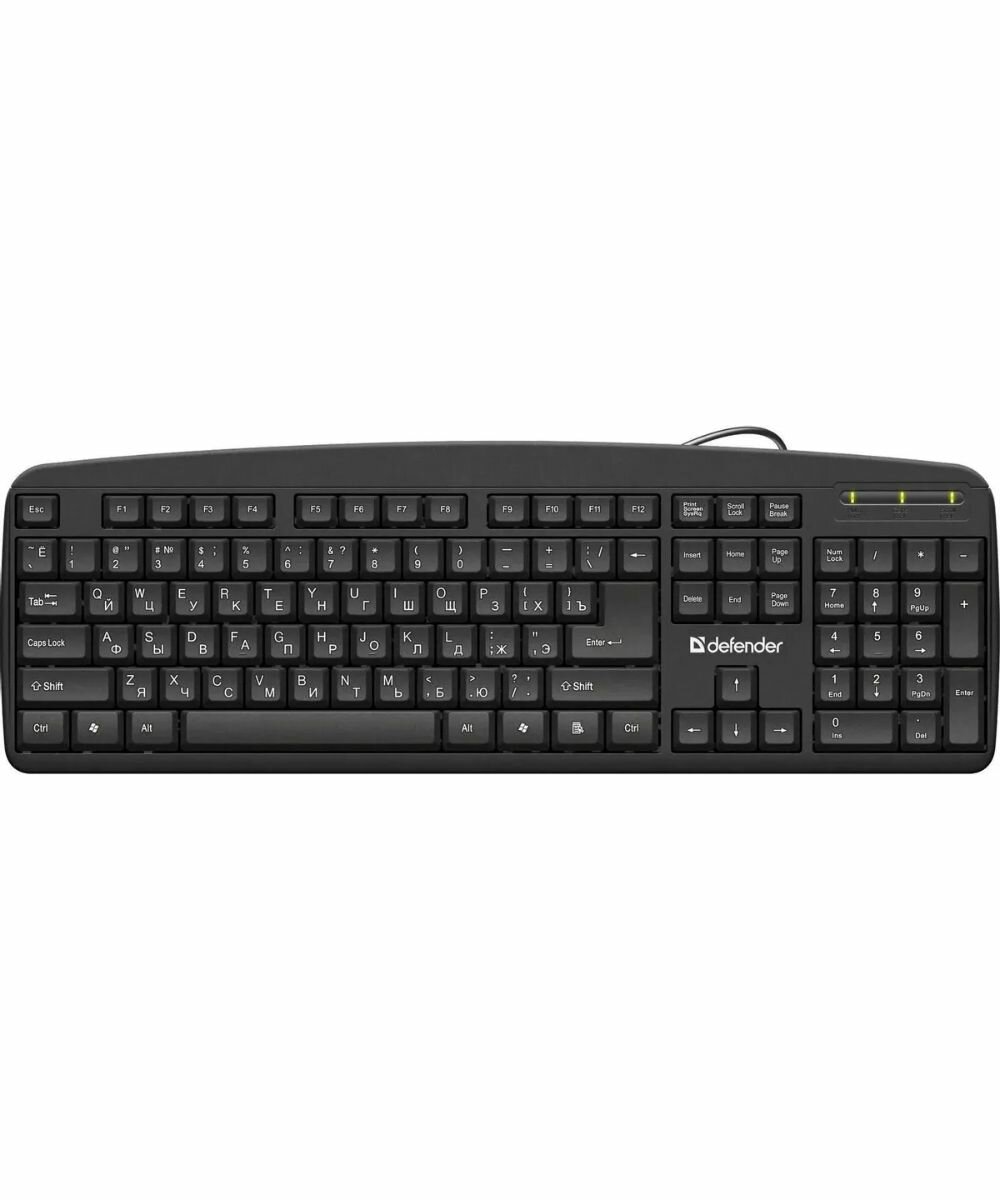 Клавиатура проводная DEFENDER Office HB-910 (45910), официальная гарантия