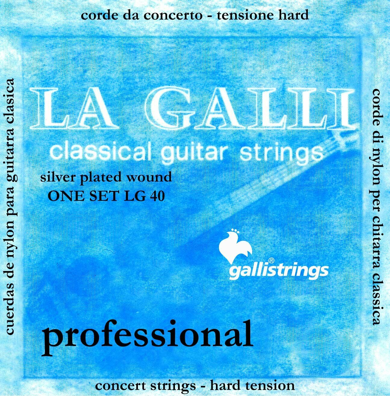 Комплект струн для классической гитары Galli Strings Hard LG40