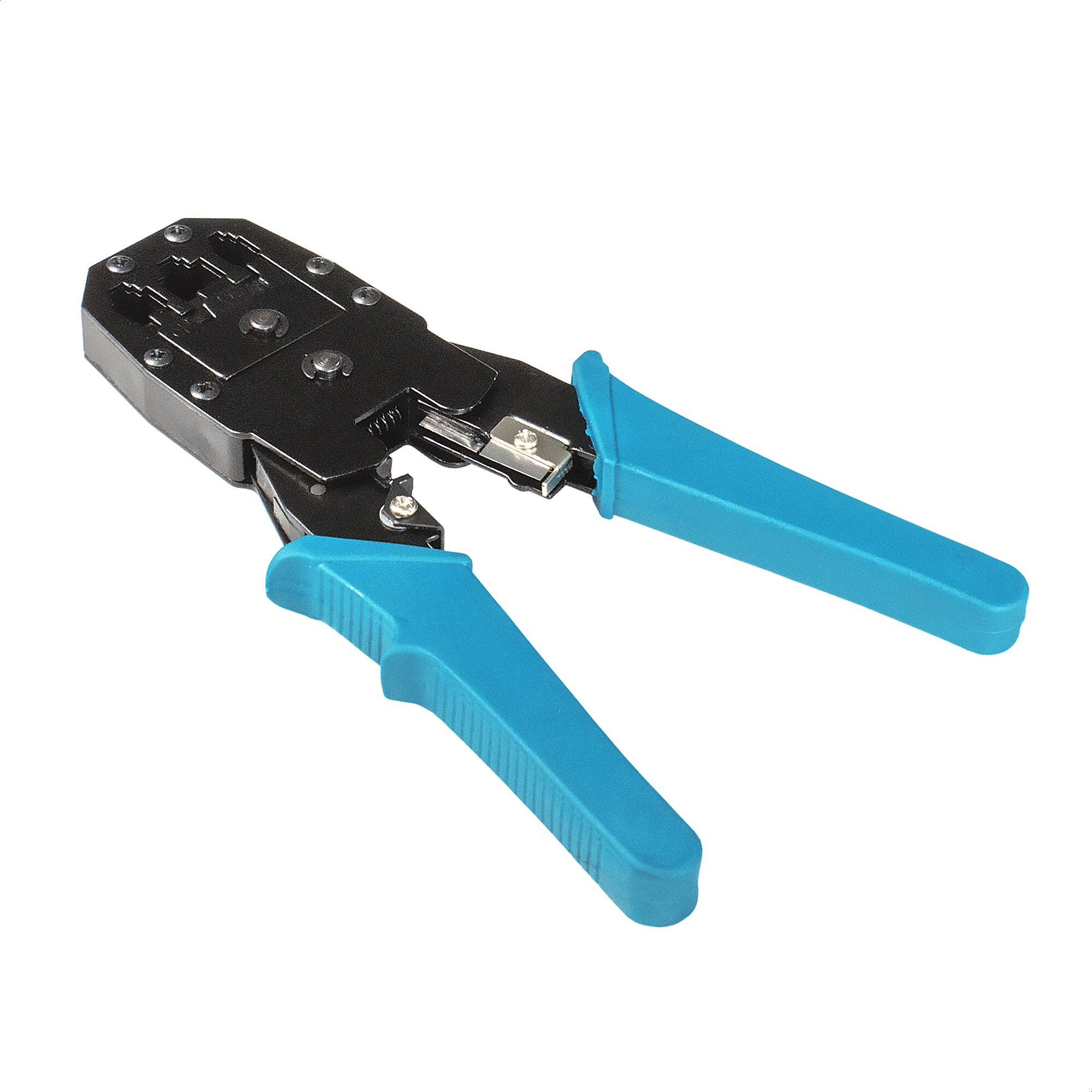 Инструмент ExeGate HT-2007 для обжима RJ-45, RJ-11/12, с инструментом для зачистки в комплекте (монтажный нож для розеток) EX271112RUS