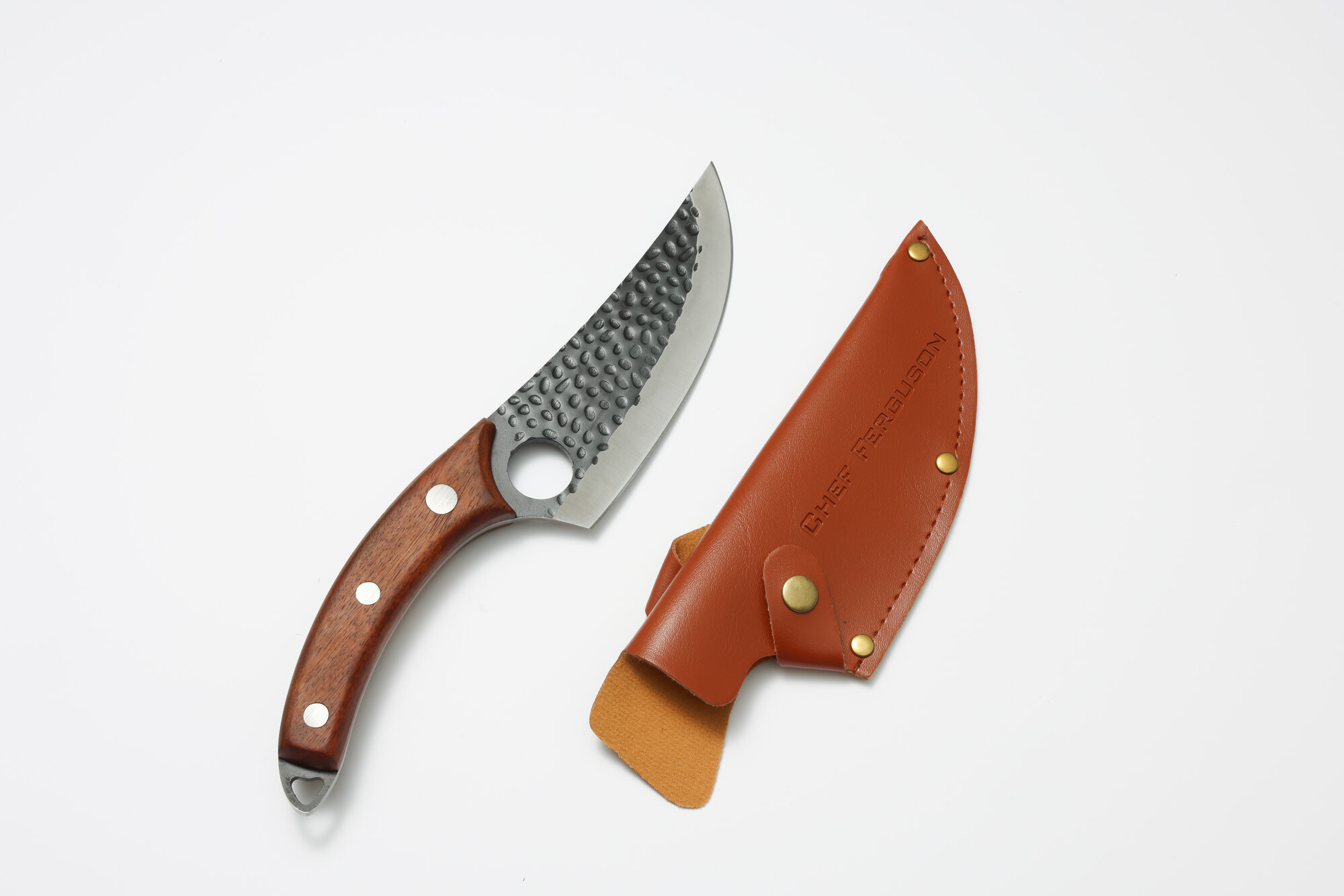 Нож шеф-повара Chef Ferguson Blader 2, в кожаном чехле, 14см