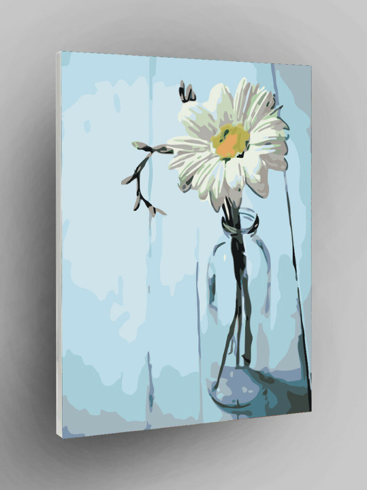 Картина по номерам "Цветок в стакане"