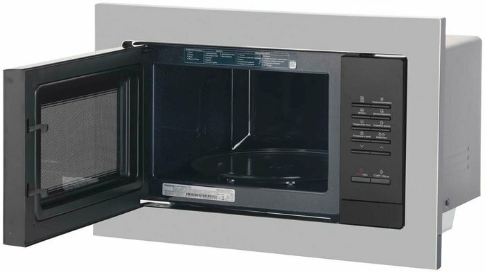 Встраиваемая микроволновая печь Samsung MS23A7013AT/BW, 23 л, 800 Вт, нержавеющая сталь/черный