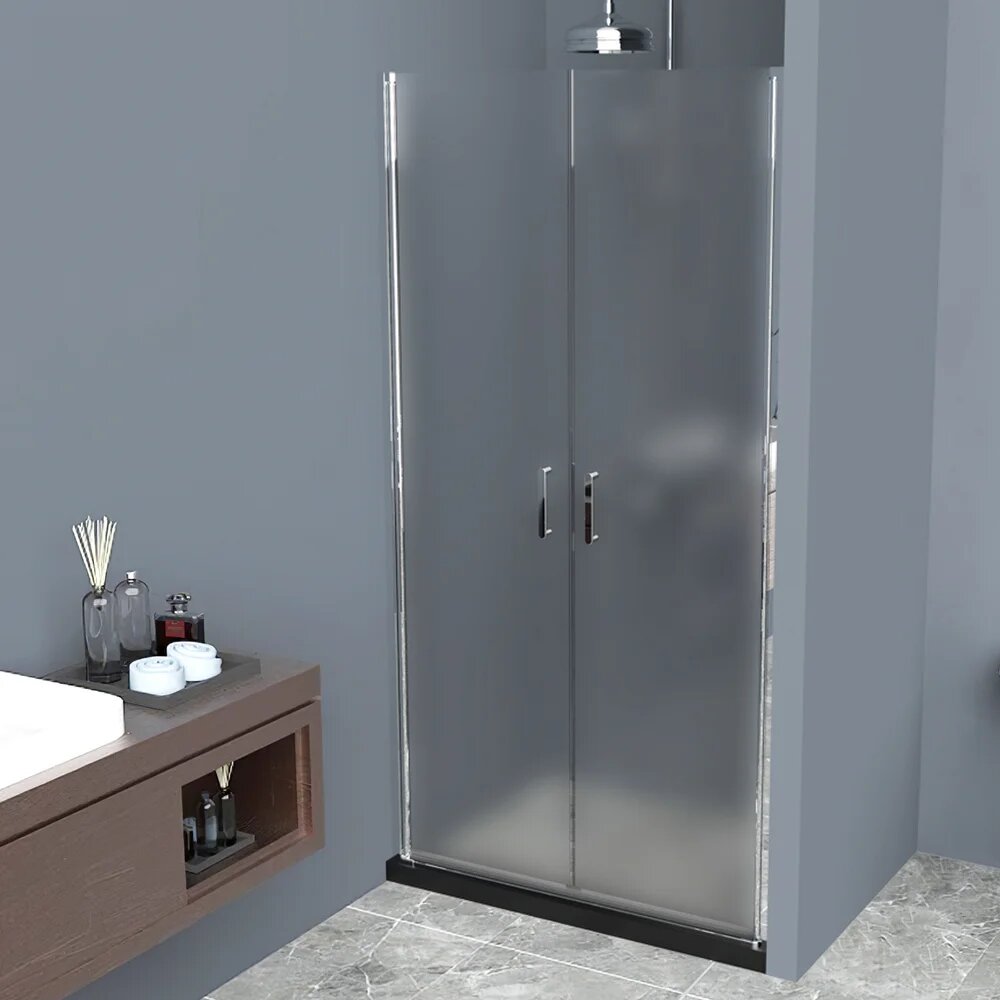 Душевая дверь в нишу BelBagno Uno B-2-80-P-Cr стеклянная распашная 80 см итальянская