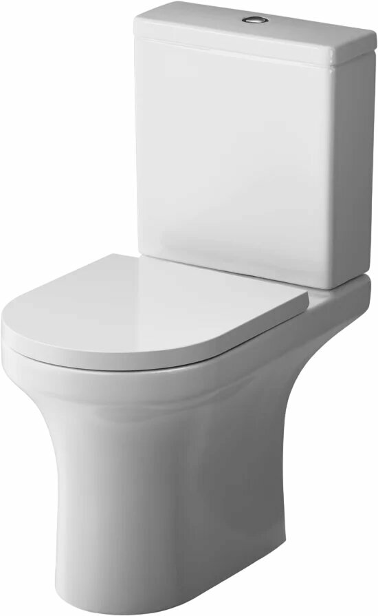 Унитаз-компакт напольный AM.PM X-Joy C85A8601SC с микролифтом безободковый фарфоровый антивсплеск белый с нижним подводом овальный