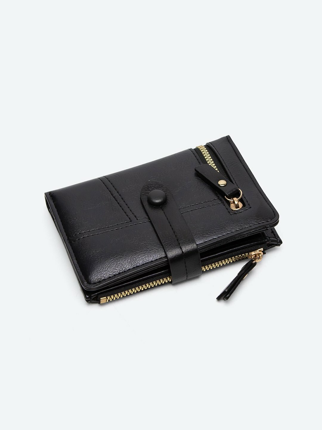 Кошелек , фактура гладкая, глянцевая, black — фото 1