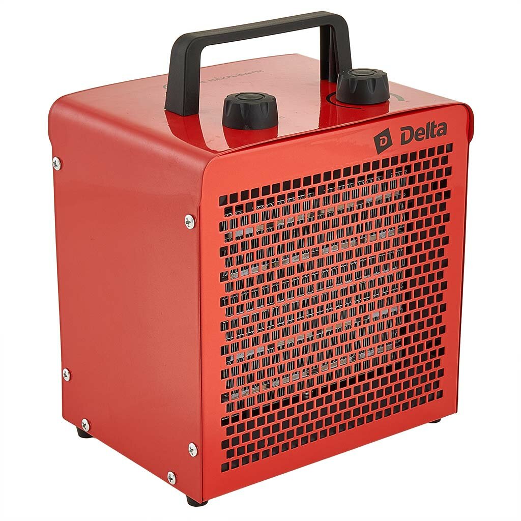 Тепловая пушка электрическая 3000 Вт Delta D-91/3 с термостатом красная