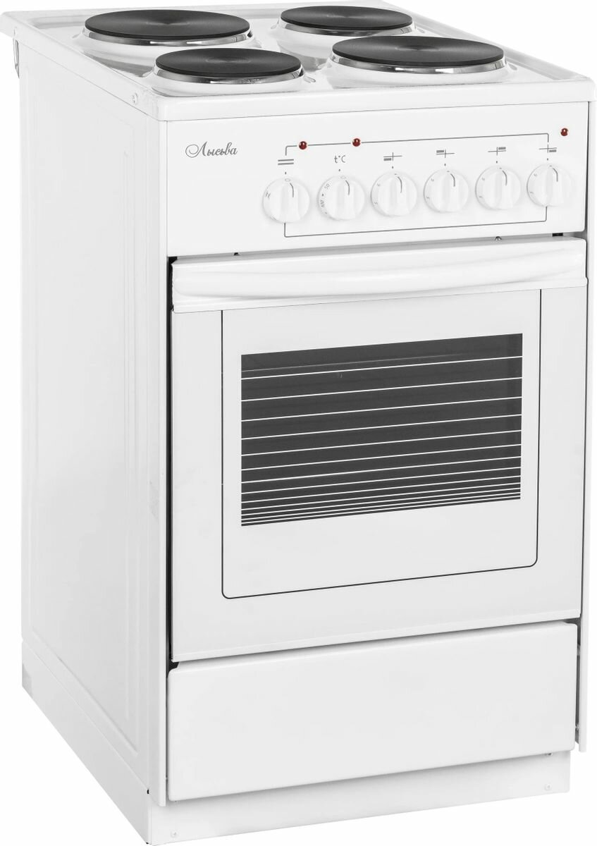 Электрическая плита Лысьва ЭП 401 СТ 50 см ширина 4 конфорки с духовкой