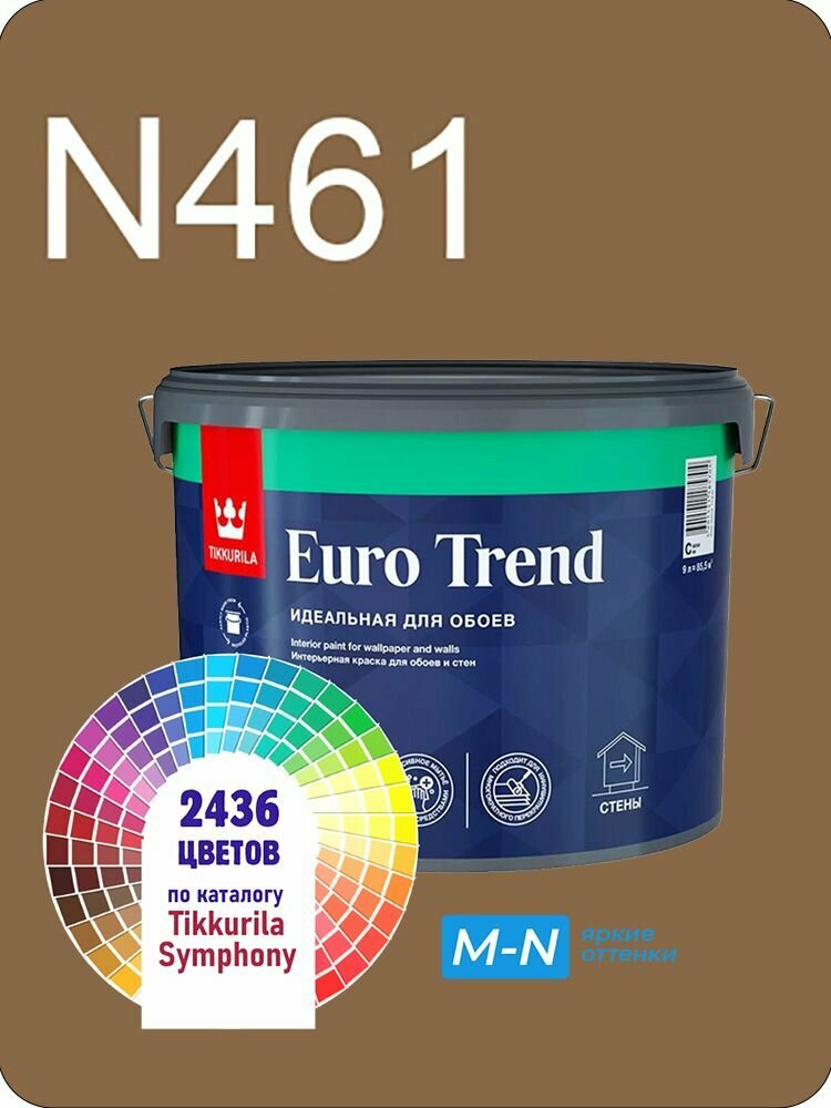 Краска для обоев Tikkurila Euro Trend 9л. яркие оттенки N461