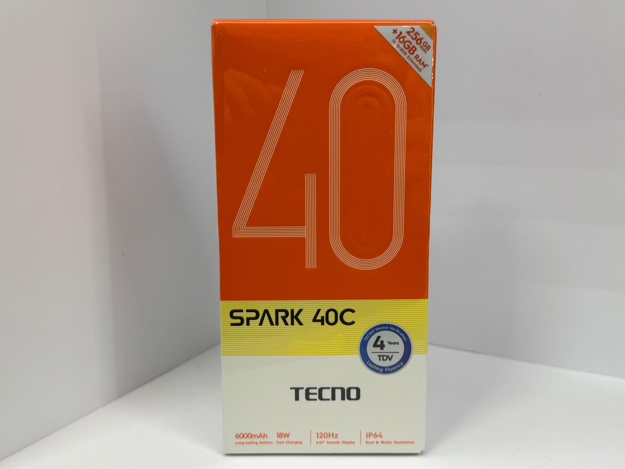 Смартфон TECNO Spark 40C 8/256Gb Ink Black, Ростест, Android 15, Аккумулятор 6000 мАч, Черный