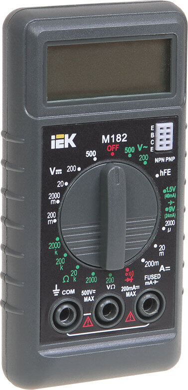 Мультиметр цифровой IEK Compact M182 23А постоянное напряжение