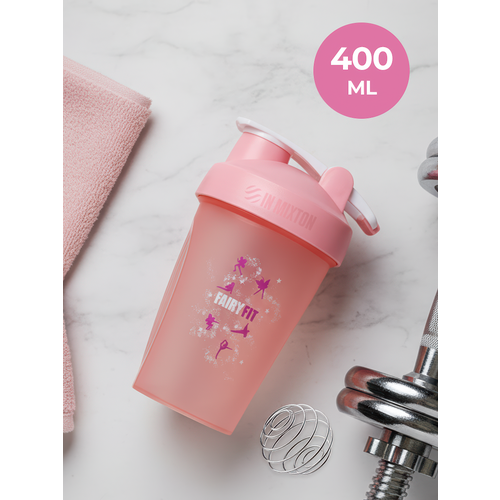 Шейкер для протеина и коктейлей спортивный inMixton 400 мл Розовый
