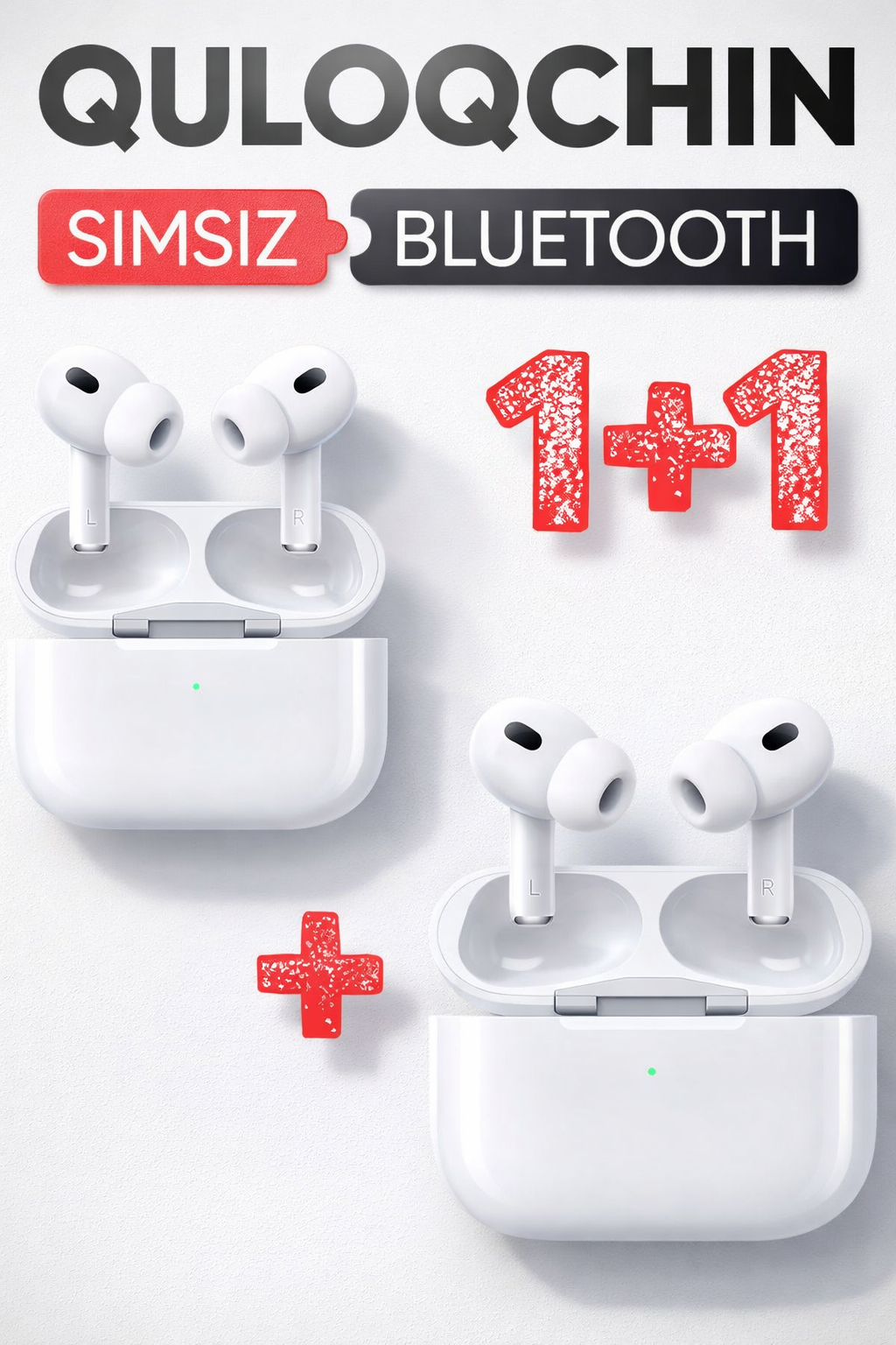 Наушники Apple AirPods Pro 2 Premium(Чехол — в подарок) — беспроводные, сенсорное управление, активное шумоподавление