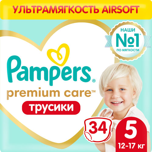 Pampers Premium Care 3D Soft трусики 5, 12-17 кг, 20 шт., белый