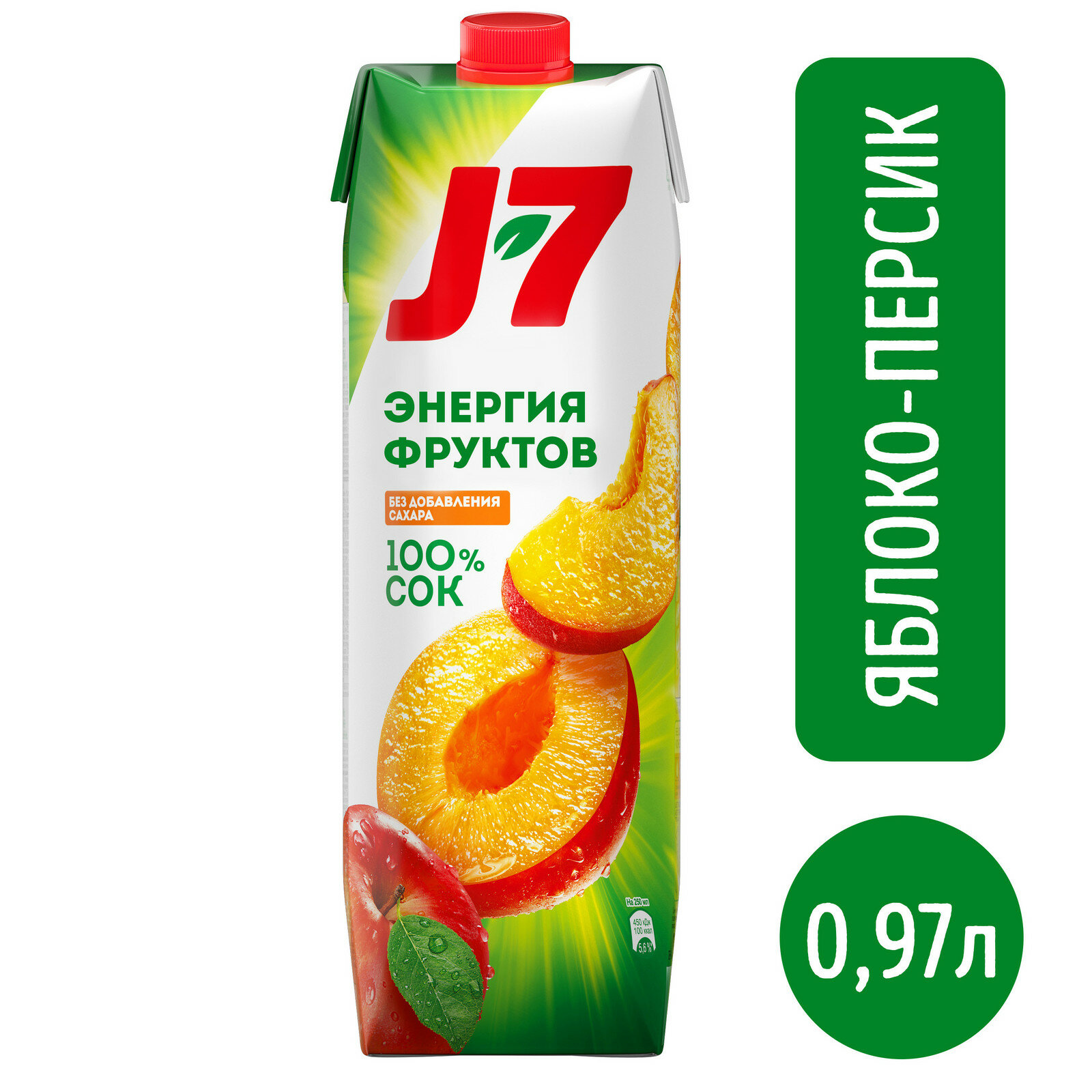 Сок J7 Яблоко-Персик без сахара
