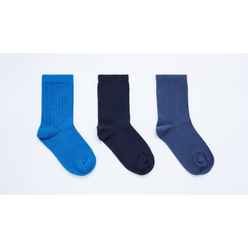 фото Носки sela 3 пары, размер 18/20, синий
