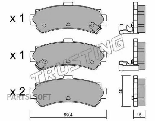Комплект тормозных колодок Trusting 4180 для Nissan Almera I