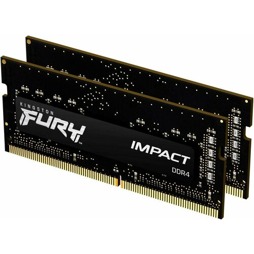 Память DDR4 2x8Gb 2666MHz Kingston KF426S15IBK216 Fury Impact RTL PC4-21300 CL15 SO-DIMM 260-pin 12В single rank 607200₽