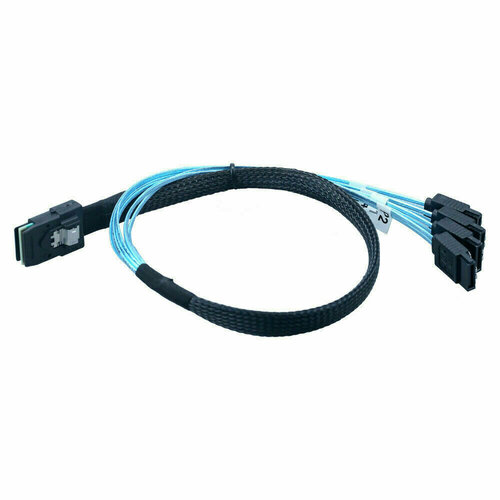 Кабель Mini SAS SFF-8087 - 4xSATA 1.0 м 6g internal mini sas 36pin sff 8087 male to 4x sata 7pin female fan out cable 1 m 3 3ft