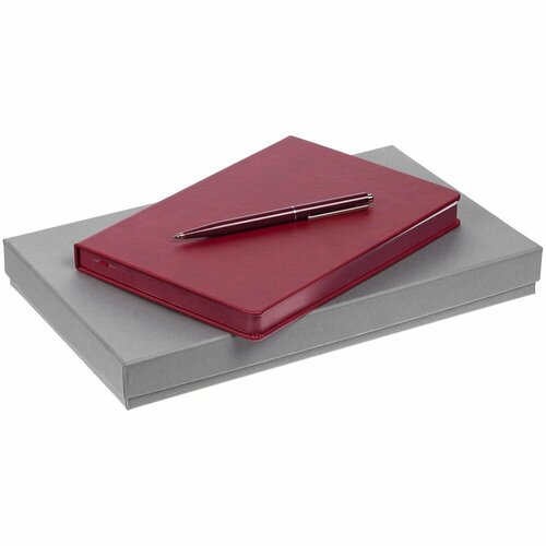 Набор Brand Tone, бордовый, 29,7х18х3,5 см, ежедневник - искусственная кожа; ручка - пластик, металл; коробка - картон