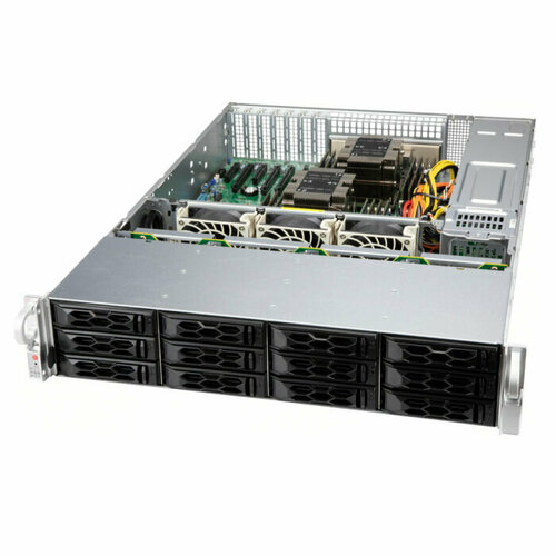 SuperMicro CSE-LA26E1C4-R609LP 2U, Black 8xHotSwap 2.5/3.5 SAS/SATA, 4xHotSwap 2.5/3.5 SAS/SATA/NVME, 650W HS 1U RM, w/o rail